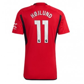 Maillot de foot Manchester United Rasmus Hojlund #11 Domicile 2023-24 Manches Courte